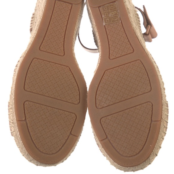 NWOT Tory Burch Bima Espadrille Wedge Sandals Nude Beige 7.5 - Picture 8 of 8